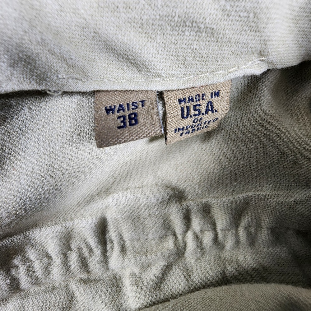 Bill's Khakis Chino Pants Men 38x26 Beige Pleated Cuffed Classic M2P Made USA - Picture 13 of 16